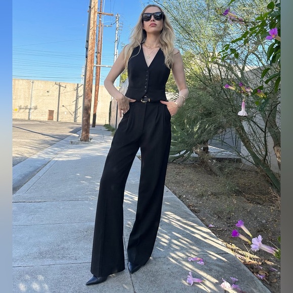 $248 Favorite Daughter “ The Favorite Pant” Black Classic Pants NWOT Sz 6 - Picture 2 of 8